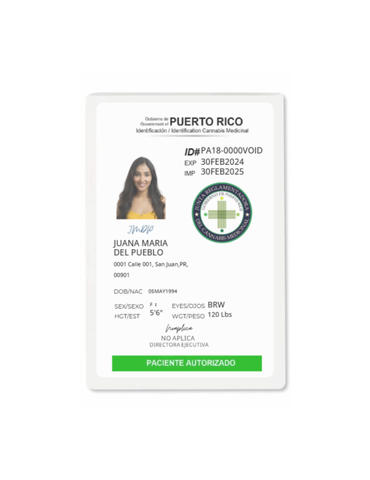 Tu Voucher de Cannabis en Tarjeta Laminada (solo frente)
